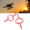 10 Pairs 7040 3 Blade Propeller Polycarbonate Lightweight Replacement Blade Propeller for 7inch 8inch FPV Drone (Red) view 3