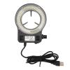 144 LED Beads Bright Microscope Light, Adjustable Brightness, USB Powered, Compatible with 23.5-64mm Lens Diameter, Ideal for Various Stereoscopic Microscopes, Upgraded to 144 view 1