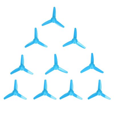10PCS 70mm 3 Blades Propeller XR-148 Spare RC Plane Propellers Easy to Install and Replace Compatible with 2mm Motor Shaft ABS Material for RC Toy Boat Car Model Accessories (Blue)