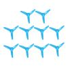10PCS 70mm 3 Blades Propeller XR-148 Spare RC Plane Propellers Easy to Install and Replace Compatible with 2mm Motor Shaft ABS Material for RC Toy Boat Car Model Accessories (Blue) view 2