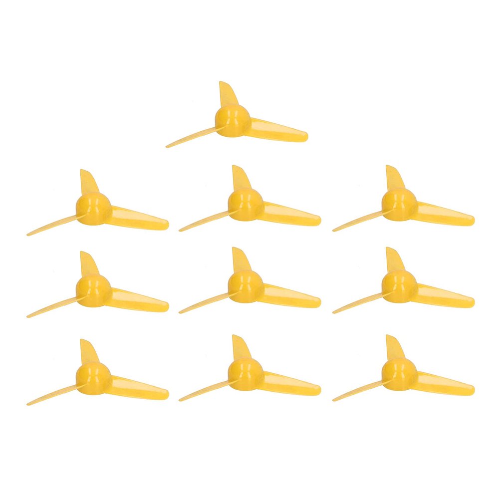 10PCS 70mm 3 Blades Propeller XR-148 Spare RC Plane Propellers Easy to Install and Replace Compatible with 2mm Motor Shaft ABS Material for RC Toy Boat Car Model Accessories