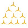 10PCS 70mm 3 Blades Propeller XR-148 Spare RC Plane Propellers Easy to Install and Replace Compatible with 2mm Motor Shaft ABS Material for RC Toy Boat Car Model Accessories view 2