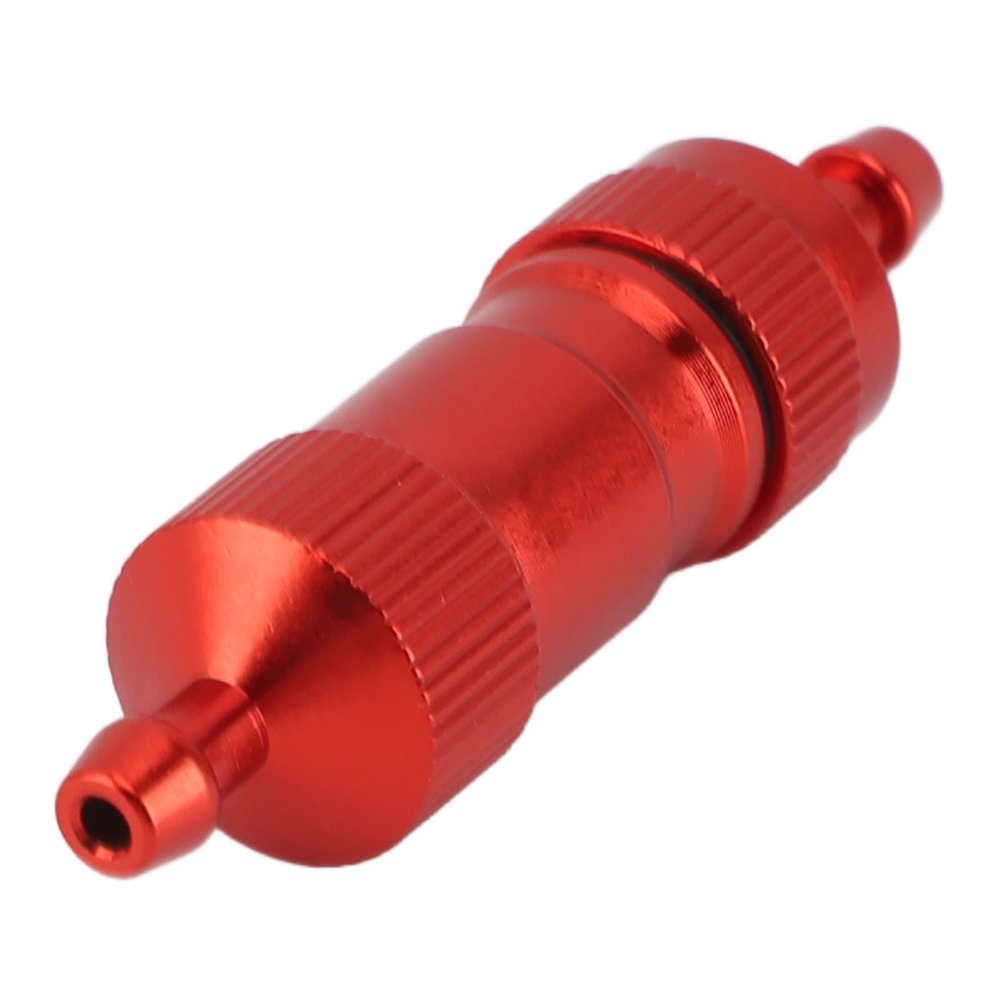 Aluminum Alloy RC Fuel Filter, Universal RC Accessory Oil Fuel Filter Replacement for Airplane (red