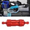 Aluminum Alloy RC Fuel Filter, Universal RC Accessory Oil Fuel Filter Replacement for Airplane (red view 3