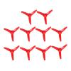 10PCS 70mm 3 Blades Propeller XR-148 Spare RC Plane Propellers Easy to Install and Replace Compatible with 2mm Motor Shaft ABS Material for RC Toy Boat Car Model Accessories (Red) view 2