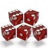 Wide Selection Authentic Las Vegas Casino Dice Craps Stick Sets with Matching Serial Numbers 5-Dice ... Plus Storage Pouch (Horseshoe - Red Frosted) view 2