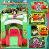 Wohh Christmas Jump 'n Slide Inflatable Bouncer for Kids Complete Setup with Blower - 80" x 91" Play Area - 55" Tall view 2