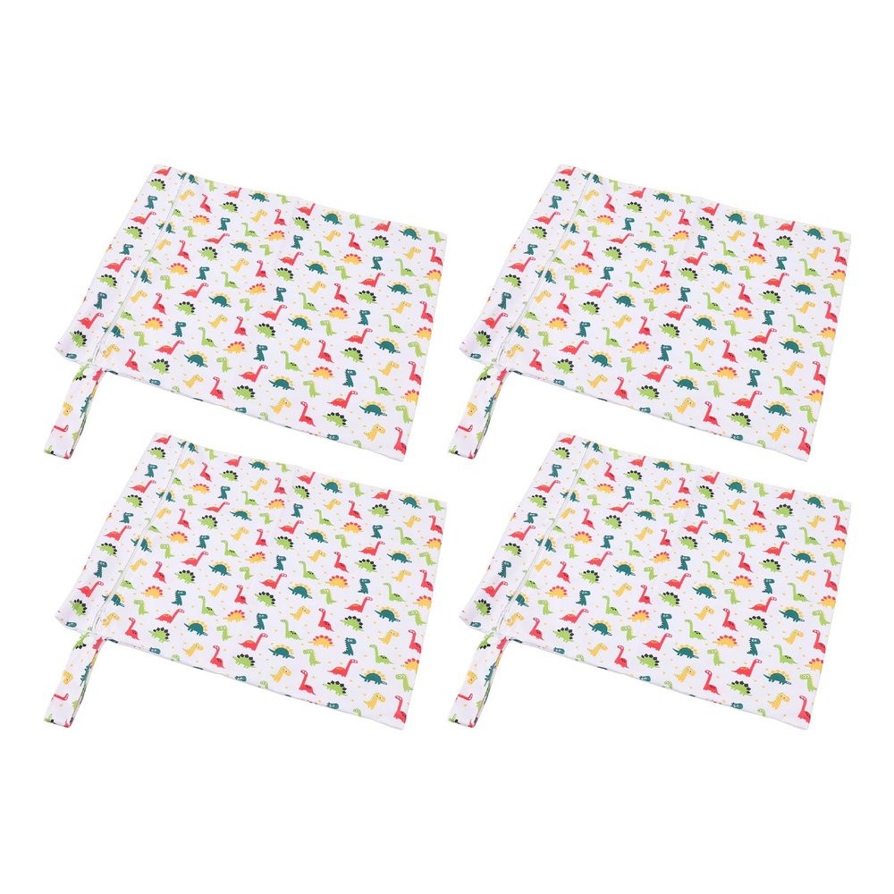 Semme Cotton Printed Hanging Bag Double Pocket Design for Baby Stroller Storage Portable with Single Zip 30x40cm