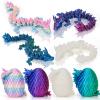 SHUWND 3D Printed Dragon Eggs  4PCS Mini Articulated Baby Dragon Toys, Mystery 3D Fidget Dinosaur Eggs Set for Kids & Adults, Easter Basket Stuffers and Essentials view 1
