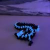 Glow in The Dark Crystal Dragon Egg, 3D Printed Glow in The Dark Black and Blue Crystal Dragon Fidget Toy, Executive Office Home Decor GD003A view 1