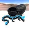 Glow in The Dark Crystal Dragon Egg, 3D Printed Glow in The Dark Black and Blue Crystal Dragon Fidget Toy, Executive Office Home Decor GD003A view 4
