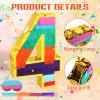 Adecortalk Rainbow Number 4 Pinata for Kids 4th Birthday Party Supplies, Fiesta, Centerpieces, Anniversary Celebrations (16.1 x 10.6 x 3.2 Inches) view 2