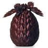 3D Printed Crystal Dragon Surprise in Eggs, Articulated Winged Dragon Fidget Toy for Birthday Gift (Black & Red) view 1