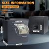 Stainless Steel Piggy Bank for Adults with Combination Lock, Reusable Metal Money Saving Box, Unbreakable Savings Bank for Cash and Coins (Black, 7.9 inch) view 2