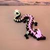 Glow in The Dark Crystal Dragon with Dragon Egg, 3D Printed Glow in The Dark Black and White Crystal Dragon, Fidget Dragon Toy, Executive Office Home Decor GD004 view 3