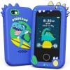 KOKODI Kids Smart Phone Toys, Touchscreen HD Dual Camera Cell Phone for Kids, Birthday Gifts Dinosaur Toddler Play Phone for Boys 3-10, Travel Learning Toy with 8GB SD Card(Navy Blue) view 1