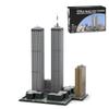 Aetheria World Trade Center Twin Towers Architecture Landmark Building Bricks, 1/800 Modular New York City Street House Building Construction for Adult, Designed by SPBrix - 7121 Pieces view 1