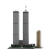 Aetheria World Trade Center Twin Towers Architecture Landmark Building Bricks, 1/800 Modular New York City Street House Building Construction for Adult, Designed by SPBrix - 7121 Pieces view 3