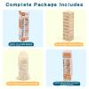 Canuan 54PCS Classic Block Stacking Board Game Wooden Blocks Stacking Games for Kids and Families Tumbling Tower Blocks Game for Kids and Adults with Storage Bag view 4