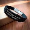 Bandillero Hula Hooping Fun Gifts from Friends for Birthday with Funny Quote Glide lock Clasp Bracelet, Adjustable and Rust-Resistant view 2