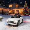 12V Kids Ride On Car with 2.4G Remote Control,Battery Powered Electric Car Ride On Vehicle Double Doors, Safety Belt,LED Light (SC-White) view 2