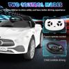 12V Kids Ride On Car with 2.4G Remote Control,Battery Powered Electric Car Ride On Vehicle Double Doors, Safety Belt,LED Light (SC-White) view 3