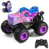 DYODYORC Remote Control Car, 2.4Ghz All Terrain Monster Truck, RC Truck with Music, 3 Lighting Effects, 360 Stunt Capable, 2 Batteries Ready to Run, Toy Gifts for Boys and Girls (Pink) view 1