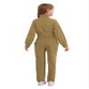 TiaoBug Kids Girls Halloween Mechanic Costume Boiler Suit Long Sleeve Coverall Jumpsuit Overall Workwear Flight Suit Khaki 11-12 Years view 2