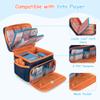 Carrying Case Compatible with Yoto Player (3rd Generation), Card Holder Hold Up to 30 Cards, Travel Storage Bag for Bluetooth Audio Speaker & Headphone Accessories, Blue (Case Only) Patented Design view 2