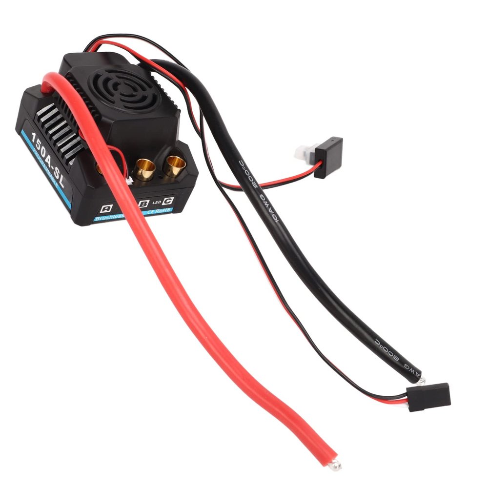 150A Brushl ESC with 5A BEC 5.8V for 1/8 RC Car Electronic Speed Controller Kit for Racing Compatible with A9 Algorithm