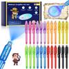 inkipen Invisible Ink Pen 24Pcs, Spy Pens with UV Light, Magic Marker, Classroom Prize, Birthday party favors for kids 8-12, Kids Christmas Gift Stocking Stuffers view 1