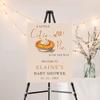 A Little Cutie Pie Is On The Way Baby Shower Welcome Sign Thanksgiving Poster/Canvas Fall Welcome Baby Shower Sign Pumpkin Baby Shower Decorations Custom Welcome Sign For Baby Girls Baby Boys view 1