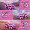 iDrone Remote Control Car for Girls: 1:20 Scale Pink Purple Rc Truck with LED Light and DIY Windmills - 20Km/h All Terrain Fast RC Cars, 2.4GHz Monster Truck Toys for Kids Gift view 3