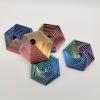 3Pcs Fractal Fidget Hexagon, Hexagon Fidget Spiral Toy, 3D Printed Fidget Toys, Stress Relief Pocket Size Sensory Toy for Adults, Perfect for Stress and Anxiety Fidget Toy view 3