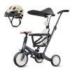 newyoo Toddler Tricycle with Helmet, Toddler Bike, Tricycles for 1-3 Year Olds, Kids Bike Helmet for 1-5 Year Olds, Dark Grey view 1