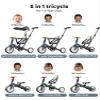 newyoo Toddler Tricycle with Helmet, Toddler Bike, Tricycles for 1-3 Year Olds, Kids Bike Helmet for 1-5 Year Olds, Dark Grey view 2