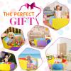 Eocolz Kids Ball Pit Large Pop Up Toddler Ball Pits Tent for Toddlers Girls Boys for Indoor Outdoor Playhouse Baby Playpen w/Zipper Storage Bag, Balls Not Included (Blue Yellow Red Green) view 2