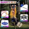 Zipline for Kids and Adult, Zip line Kits for Backyard with Stainless Steel Spring Brake, Cable Tensioning Kit, Safety Harness, 2 Tree Protectors and Full Set of Zip line Accessories view 3