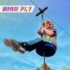 CTSC Zipline for Kids and Adult, Zip line Kits for Backyard with Stainless Steel Spring Brake, Cable Tensioning Kit, Safety Harness, 2 Tree Protectors and Full Set of Zip line Accessories view 4
