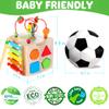 8-in-1 Wooden Baby Activity Cube - Xylophone, Shape Sorter, Abacus| 1st Birthday Gift Toys for One 1 2 3 Year Old Boy Girl | Montessori Educational Learning Toddler Toy| Bonus Sorting & Stacking Board view 2
