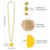 NUDALA 6 Pack Yellow LED Glow Star Necklace Bulk Beaded Necklaces for Halloween Christmas Decorations Mardi Gras Party Favors view 2
