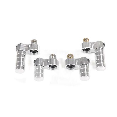 FLMLF Alloy CNC Front or Rear Shock Cap Kit Silver for 1/5 HPI ROVAN KM Baja 5B 5T 5SC RC CAR Parts