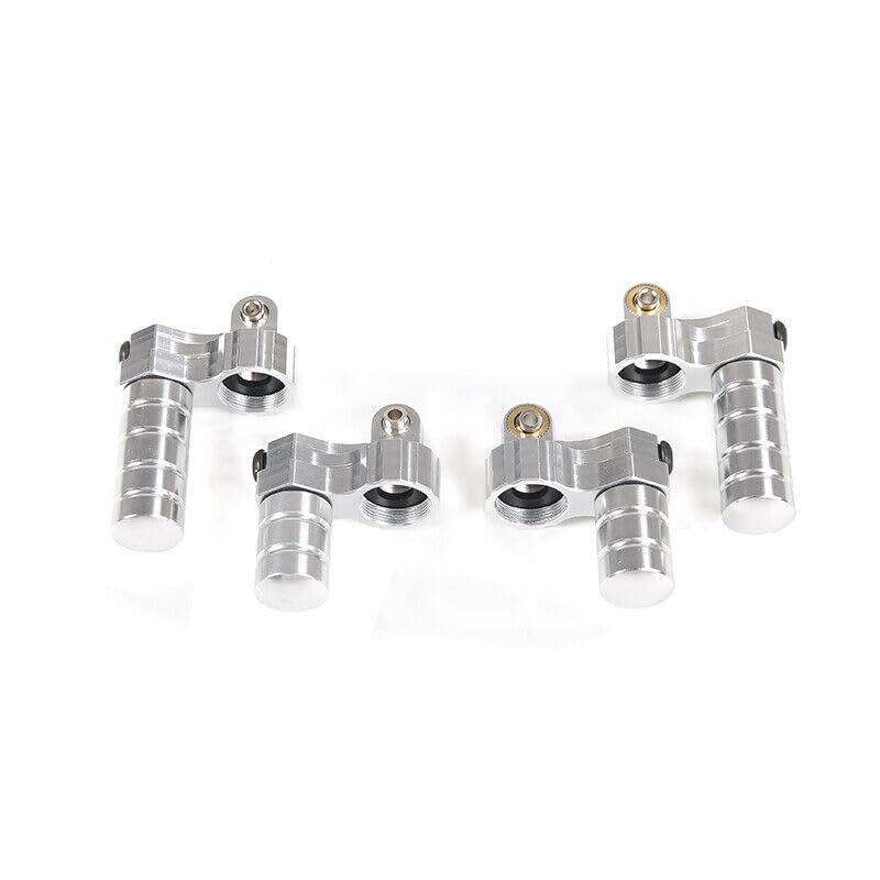 FLMLF Alloy CNC Front or Rear Shock Cap Kit Silver for 1/5 HPI ROVAN KM Baja 5B 5T 5SC RC CAR Parts
