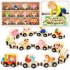 Montessori Wooden Train Toy for 1 2 3 Years Old Toddlers | 12 Magnetic Animals Train Kids Box, STEM Educational Toy with Game Map | 1st 2nd Birthday for Boys Girls view 1