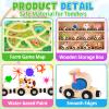 Montessori Wooden Train Toy for 1 2 3 Years Old Toddlers | 12 Magnetic Animals Train Kids Box, STEM Educational Toy with Game Map | 1st 2nd Birthday for Boys Girls view 3