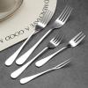 High Grade 18/10 Stainless Steel Cutlery Set, Mirror Polished, Dishwasher Safe Mirror Finish 24-Piece Stainless Steel Rounded Flatware Set for 6 (Ice,Spoonful) view 4