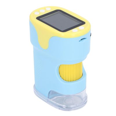 1000X Mini Microscope for Kids Adults, Handheld Digital Microscope with 2 LCD Screen, Portable Handheld Microscope with 6 Microscope Slides, Mini Microscope for Student