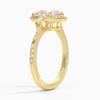 Pear Shape Moissanite Engagement Ring, 1-4 CT Center Stone Anniversary Promise Ring, Halo Accent Diamond Wedding Ring In Silver & Gold, Gift For Women (Yellow, 2 Carat) view 2