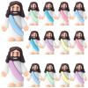 Bememo 12 Pcs Little Jesus Love You Figure Original Rubber Easter to Hide and Seek March for Jesus Religious Party Favors Sunday School Baptism Easter Gifts(Macaron Colors) view 1