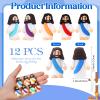 Bememo 12 Pcs Little Jesus Love You Figure Original Rubber Easter to Hide and Seek March for Jesus Religious Party Favors Sunday School Baptism Easter Gifts(Rainbow Colors) view 2